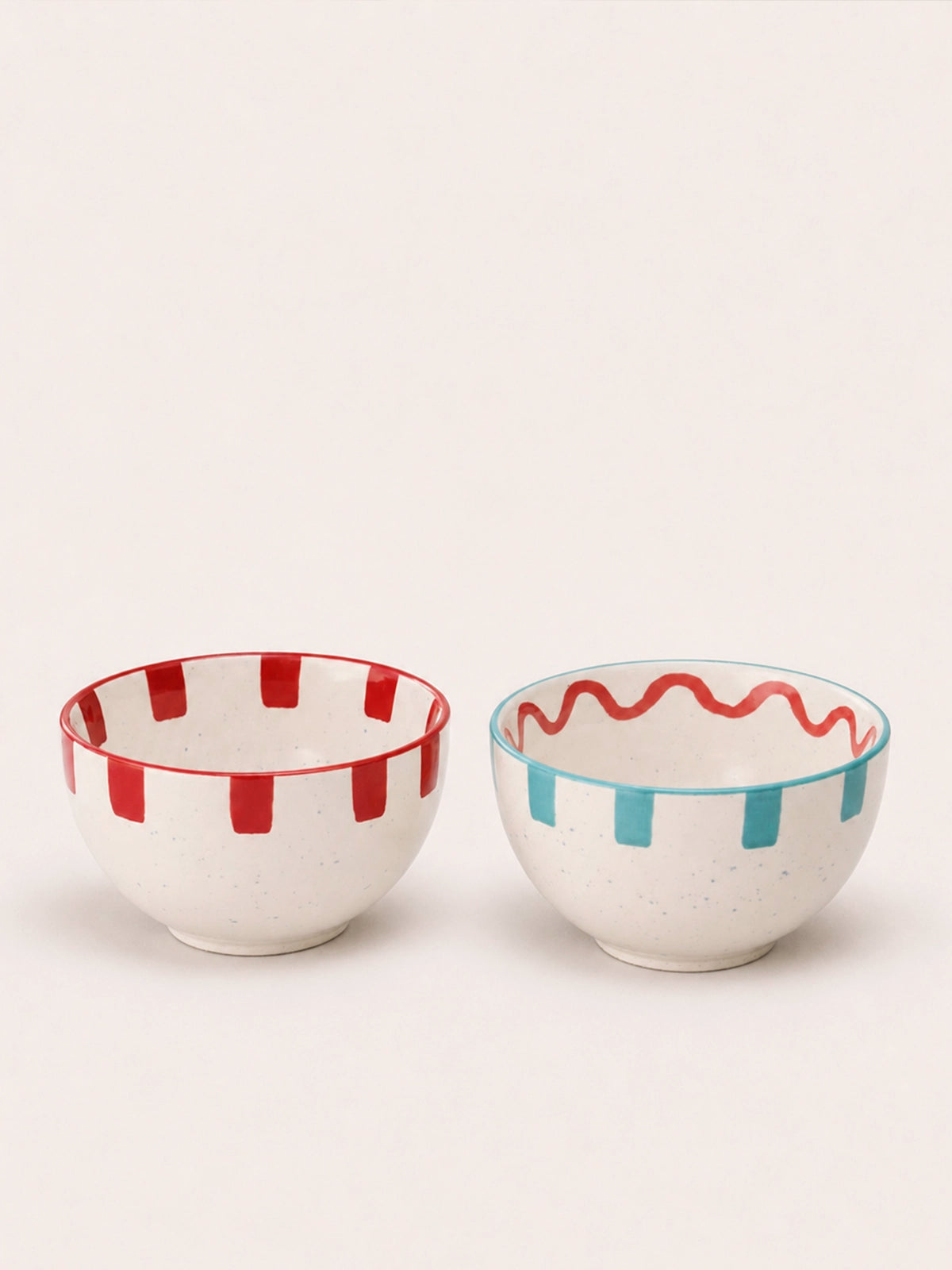 Set de 2 boles de cerámica mediterráneos – 10 x 6 cm