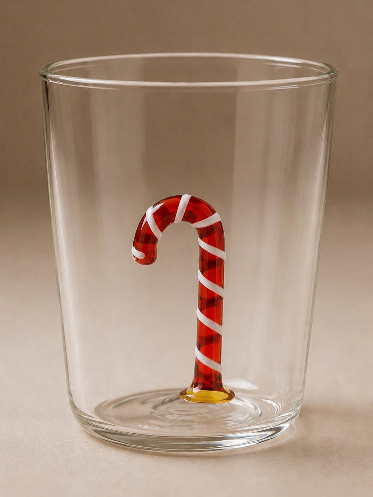 Set de 4 Vasos de Cristal Navideños con Figuras en Relieve – 9 cm