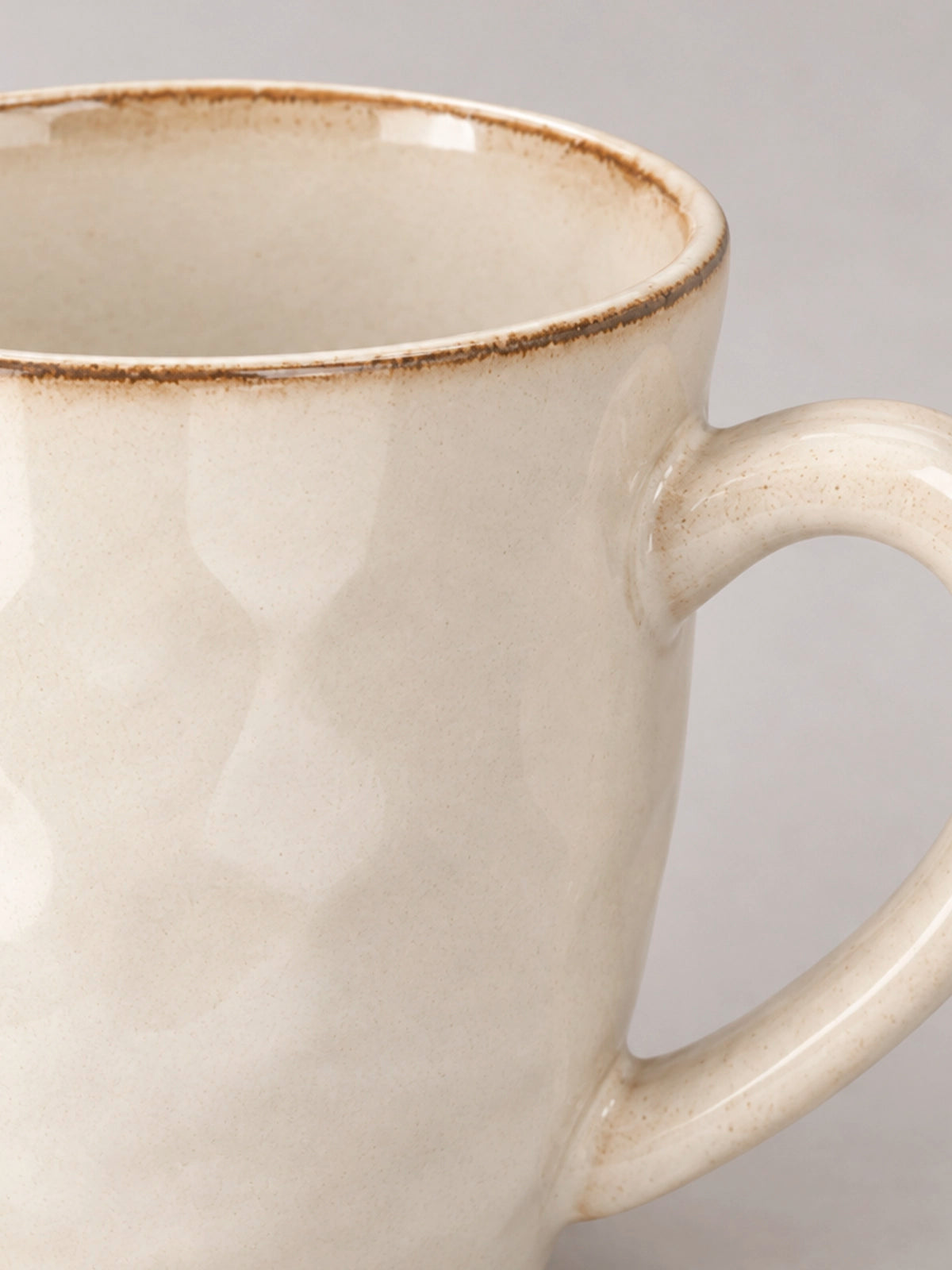 Taza de gres Duna blanca Ø9,6 cm
