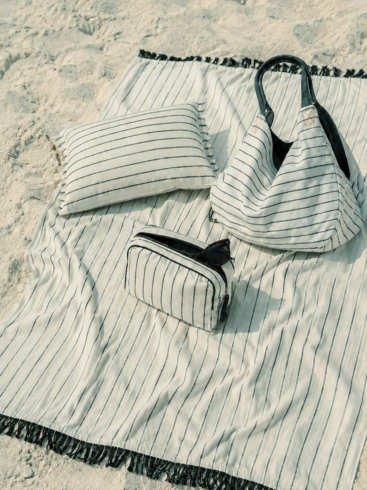 Bolso Creta XXL de algodón reciclado 38x53 cm — bolso grande de playa
