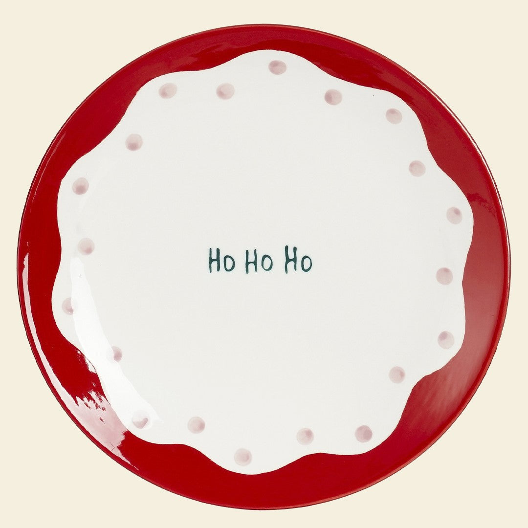 Plato de postre navideño candy