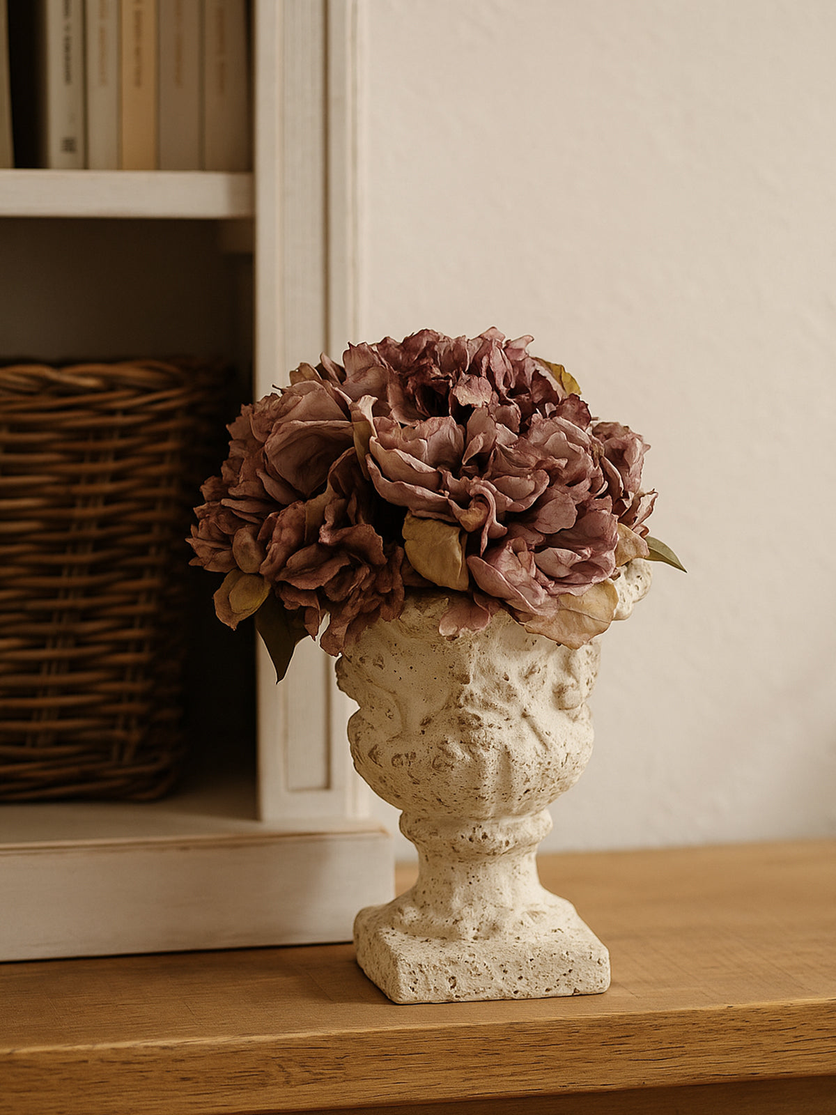 Bouquet de flores artificiales La Provence en color malva