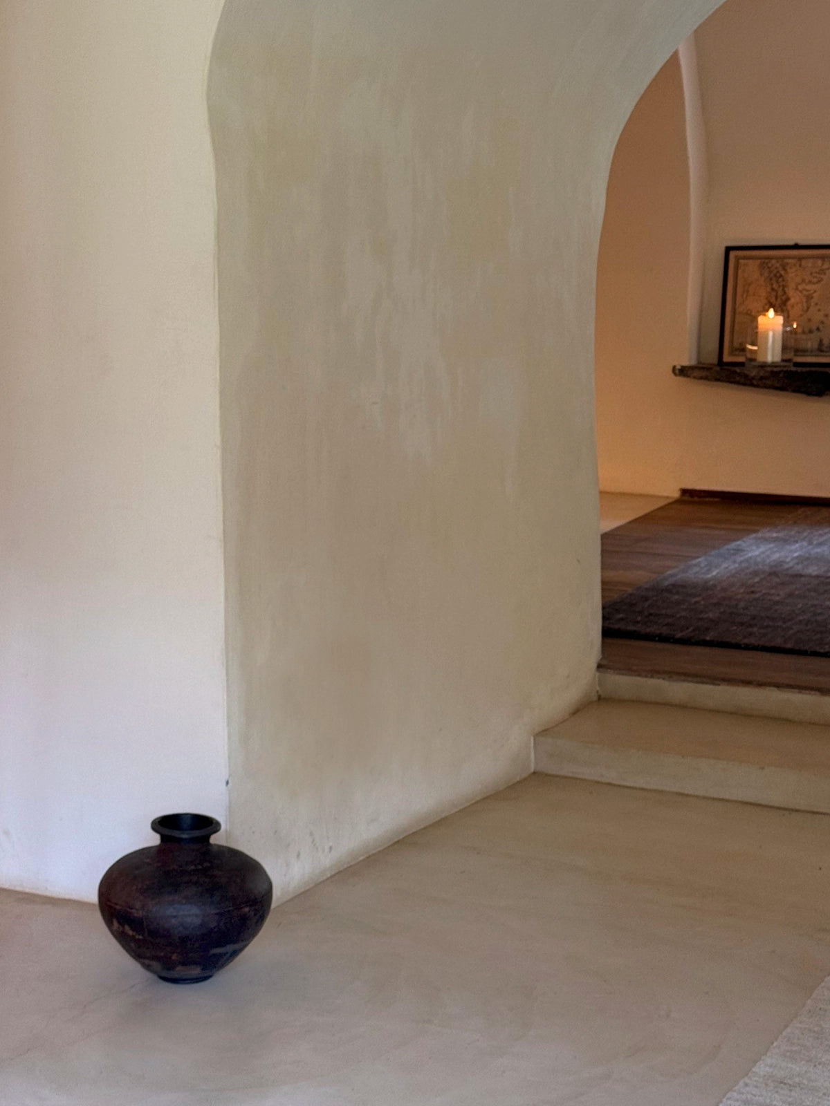 Jarrón metal vintage efecto antic