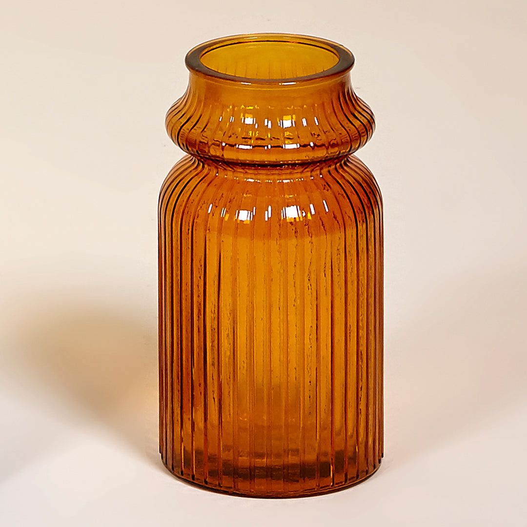 Jarrón Isabella vidrio reciclado color terracota