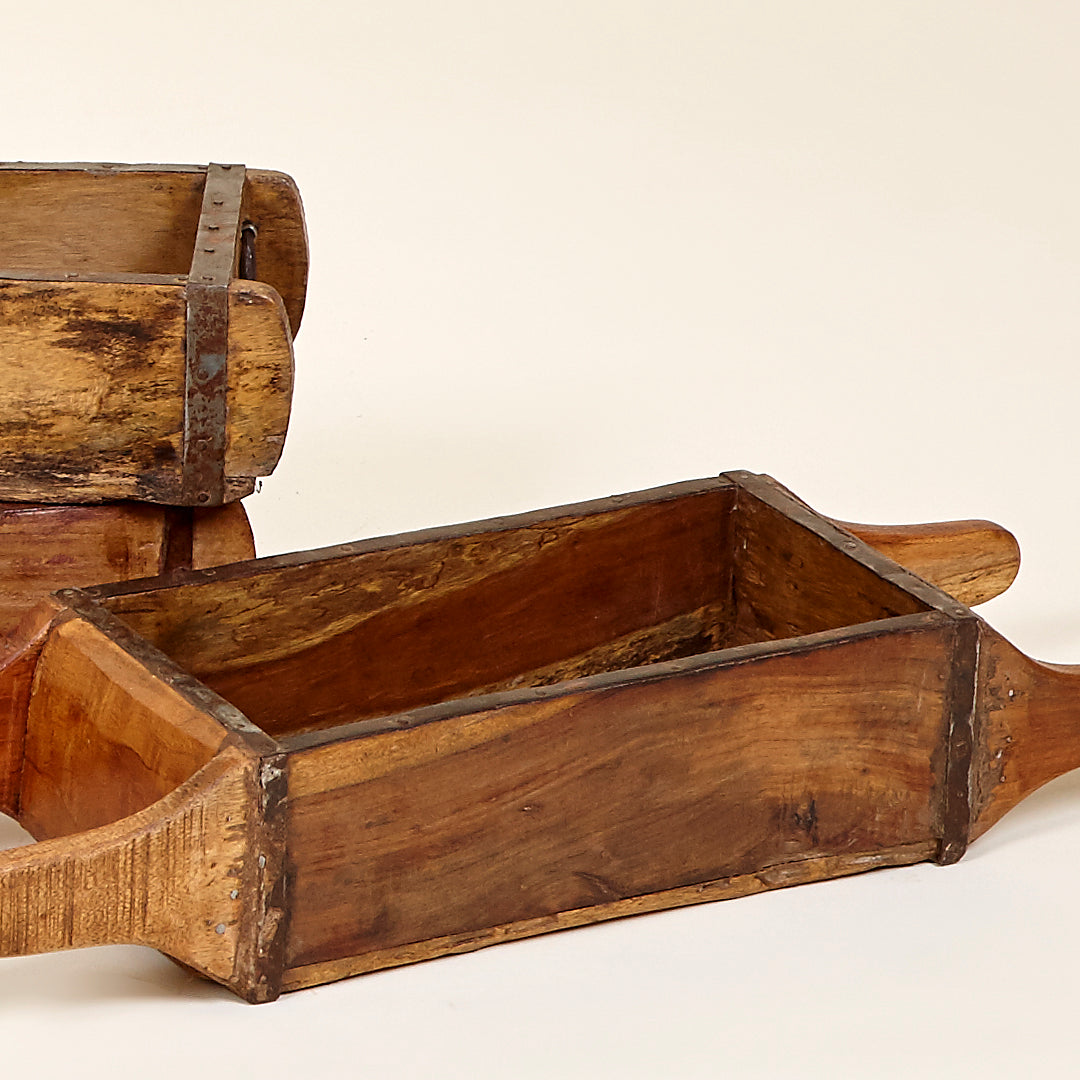 Cajón antiguo de madera artesanal | Pieza vintage decorativa única
