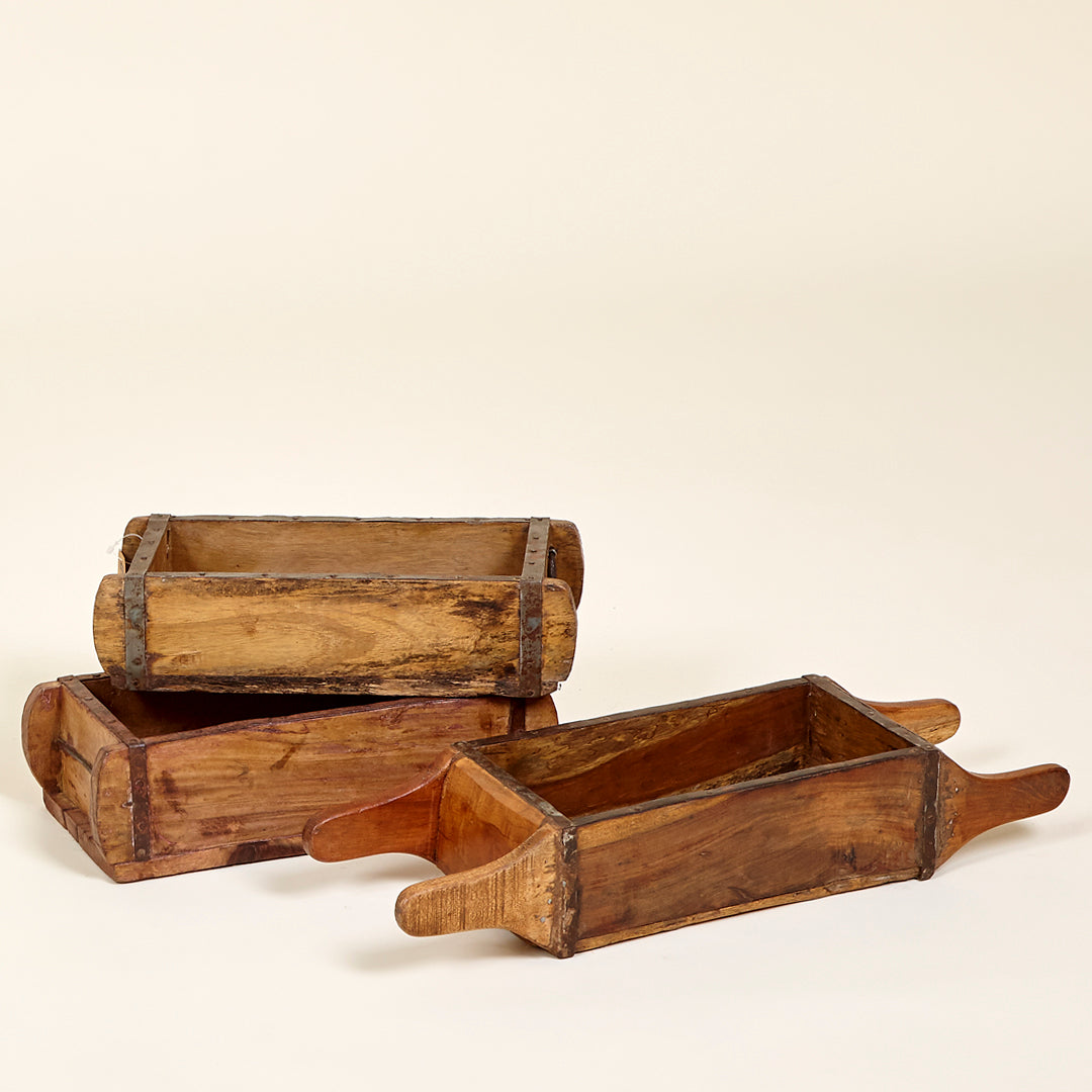 Cajón antiguo de madera artesanal | Pieza vintage decorativa única