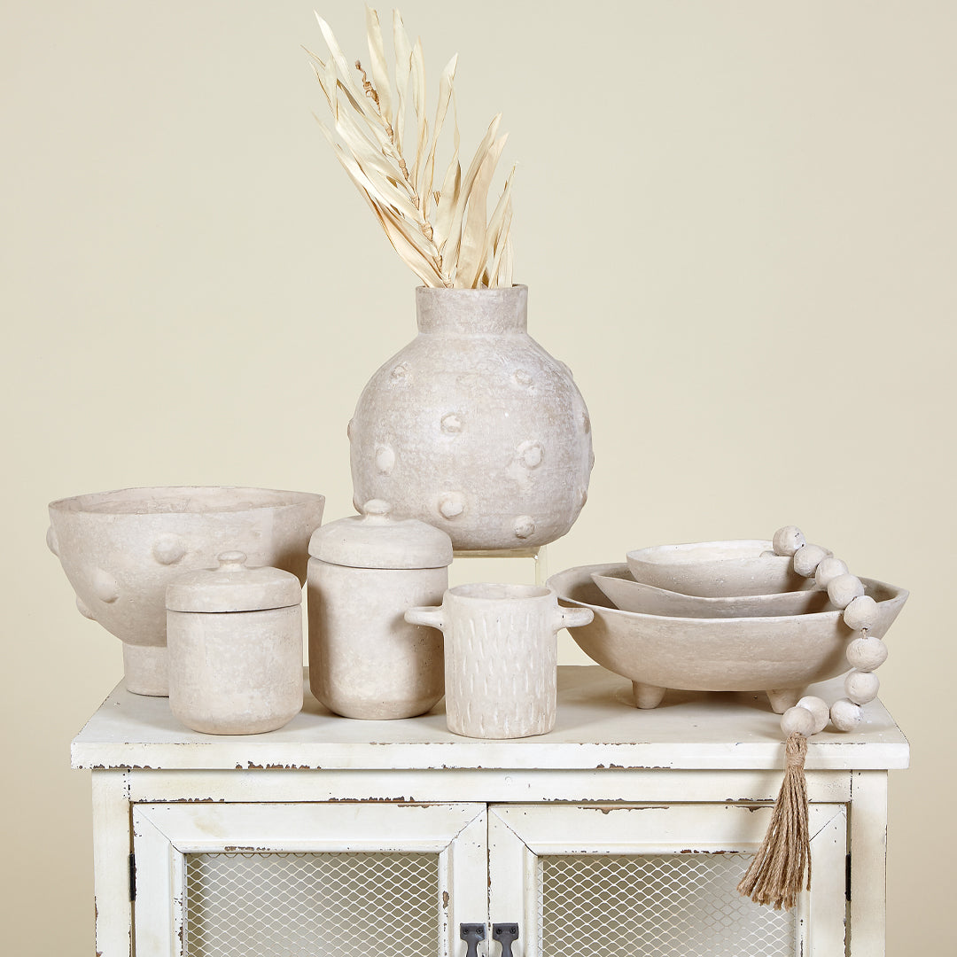 Centro patitas papel maché