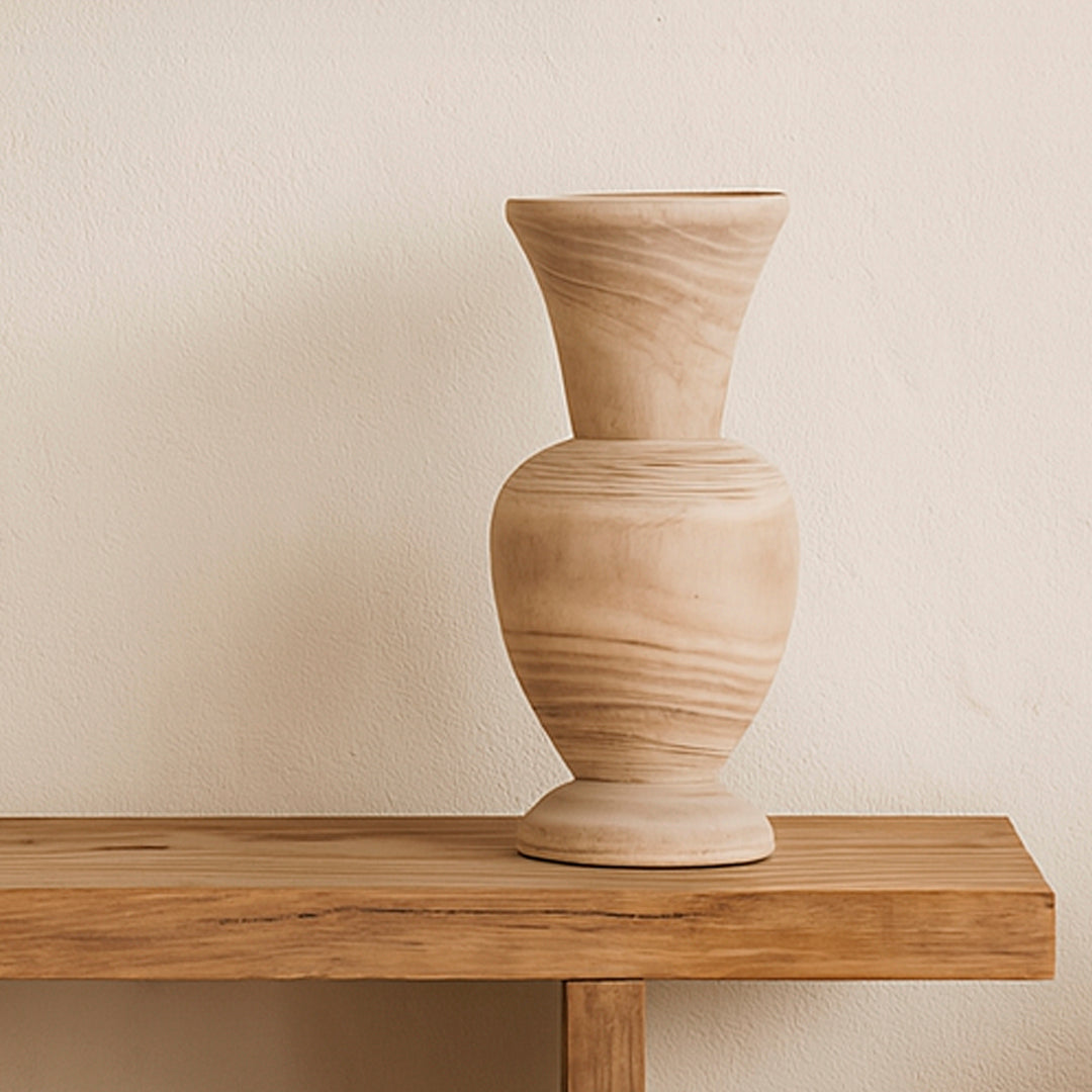 Jarrón cono Kale madera de Paulownia