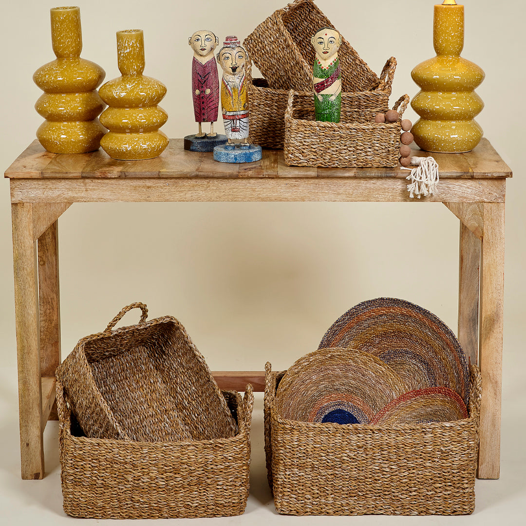 Juego de 3 cestas rectangulares Corso