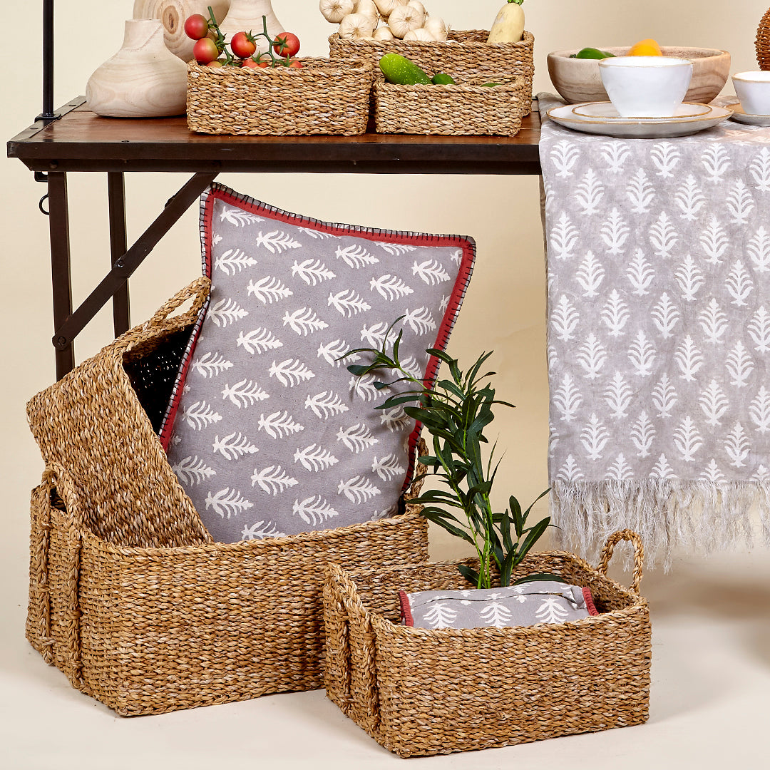 Juego de 3 cestas rectangulares Corso