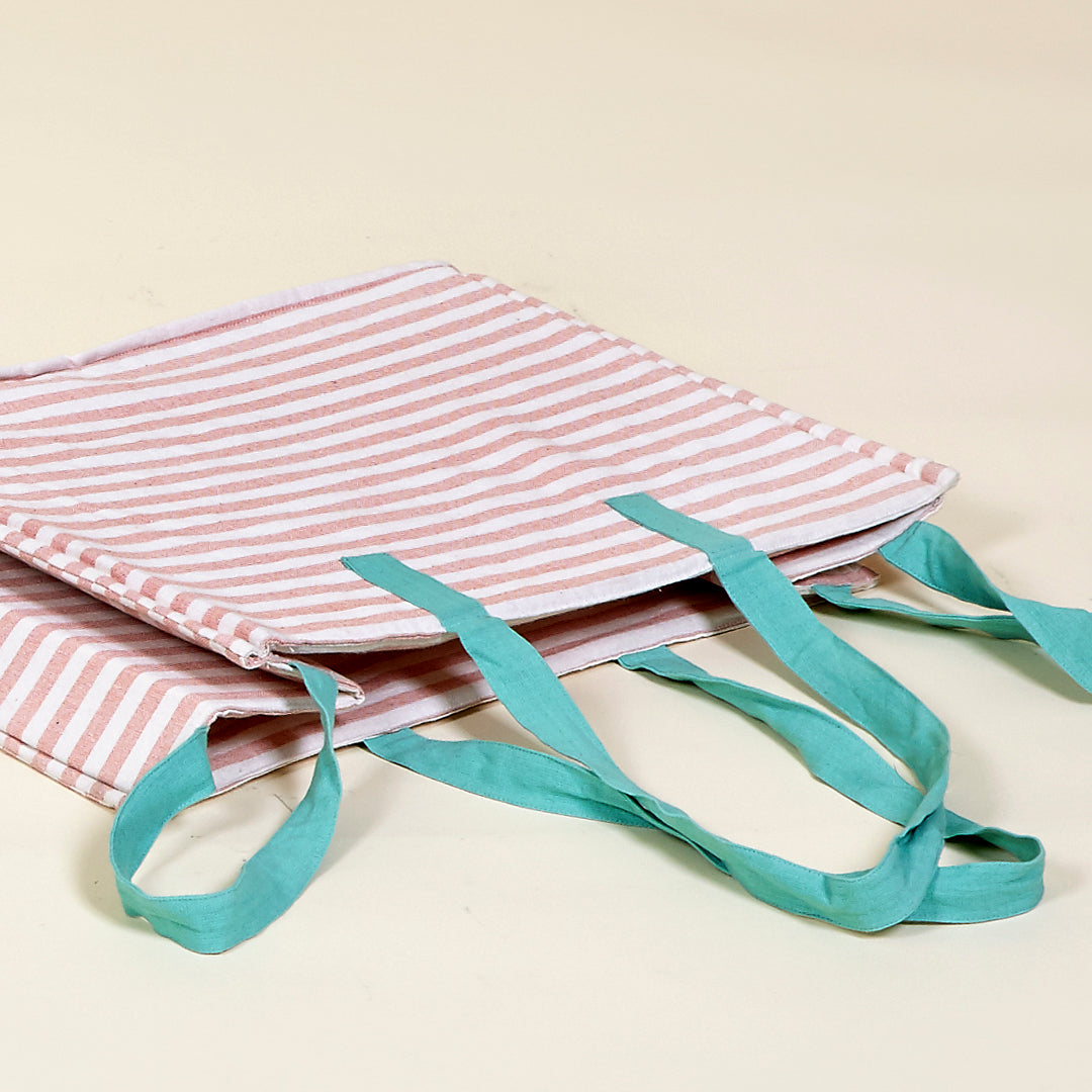 Shopping bag Milos de algodón con compartimentos para guardar las botellas