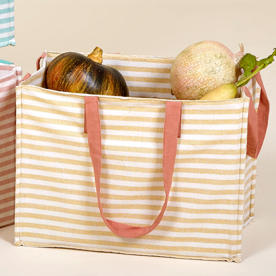 Shopping bag Milos de algodón con compartimentos para guardar las botellas