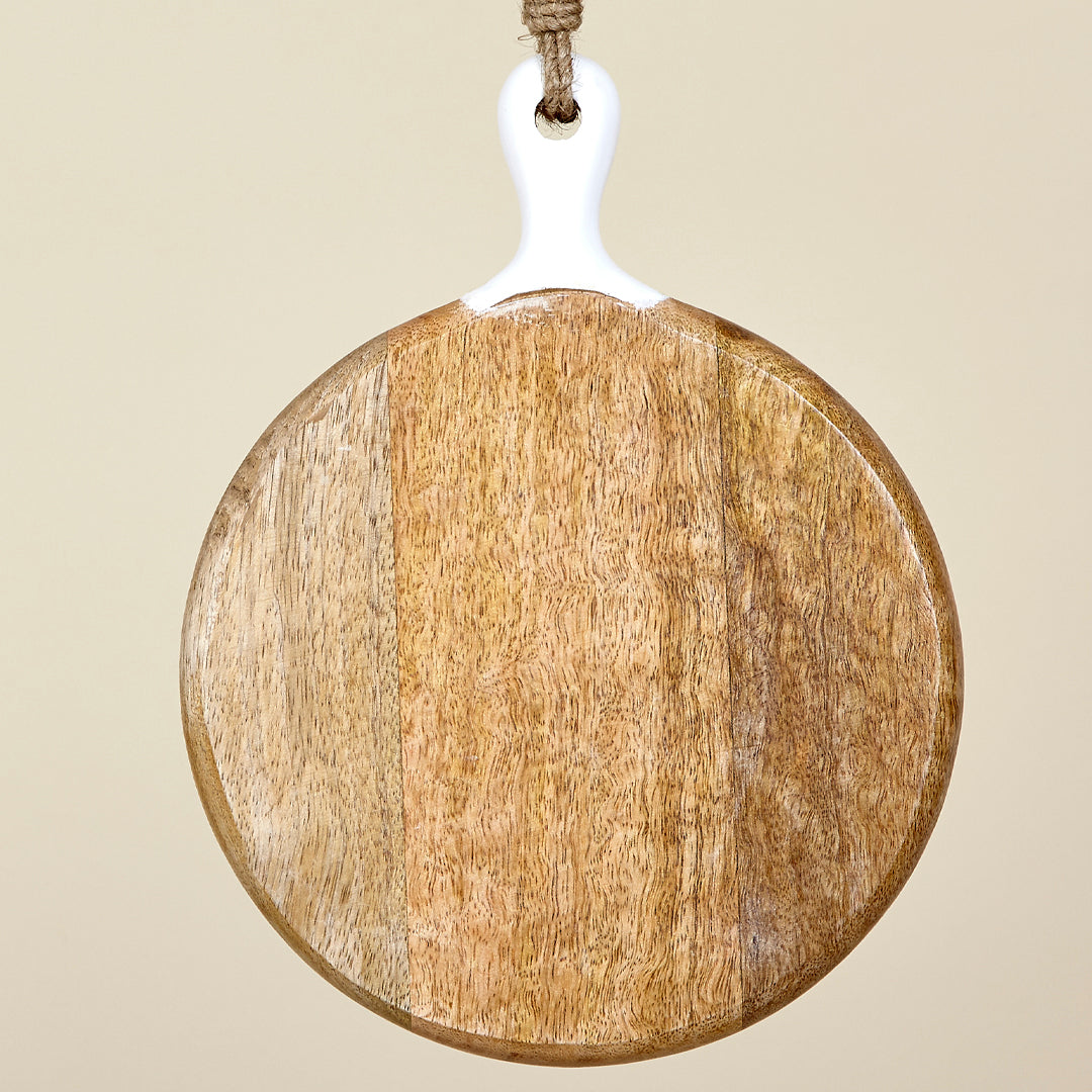 Tabla de cortar Portofina redonda pequeña madera de mango