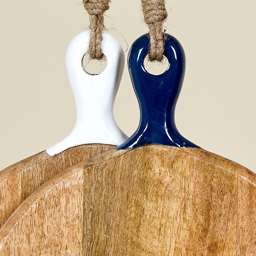 Tabla de cortar Portofina redonda grande madera de mango