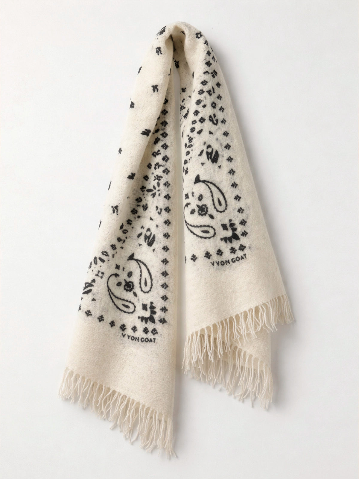 Bandana XXL Sahara Ivory de cashmere 100% — pañuelo suave y elegante