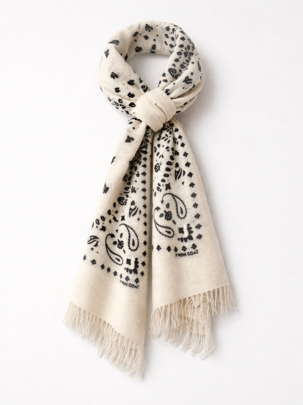 Bandana XXL Sahara Ivory de cashmere 100% — pañuelo suave y elegante
