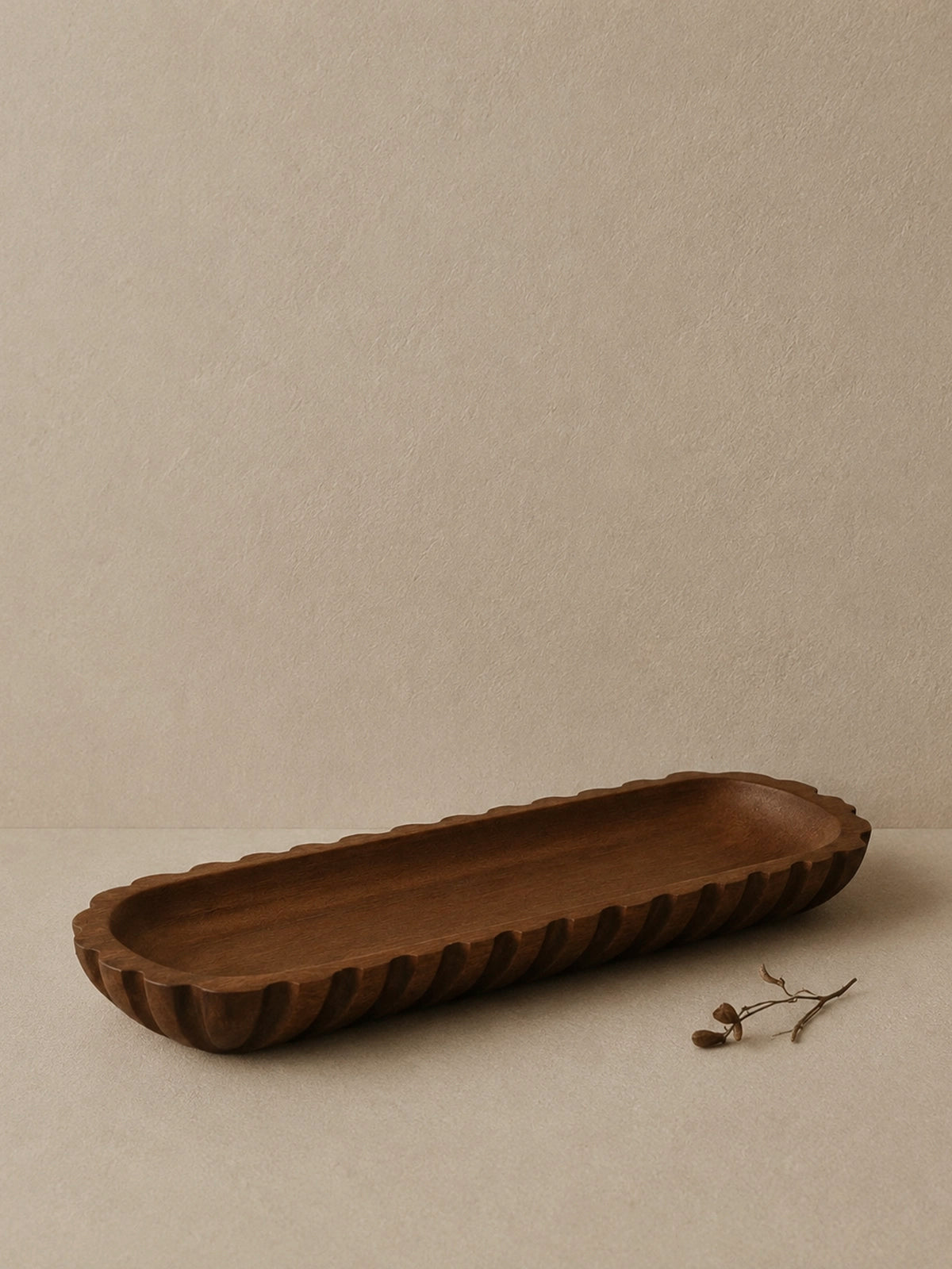Bandeja decorativa de madera Cacao 42 cm