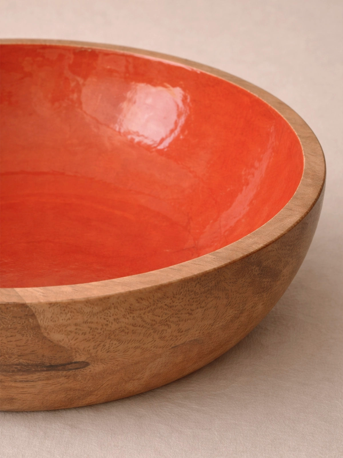 Bol Grande Adriana de Madera de Mango 30 cm | Cuenco XL para Ensaladas, Fruta y Centro de Mesa