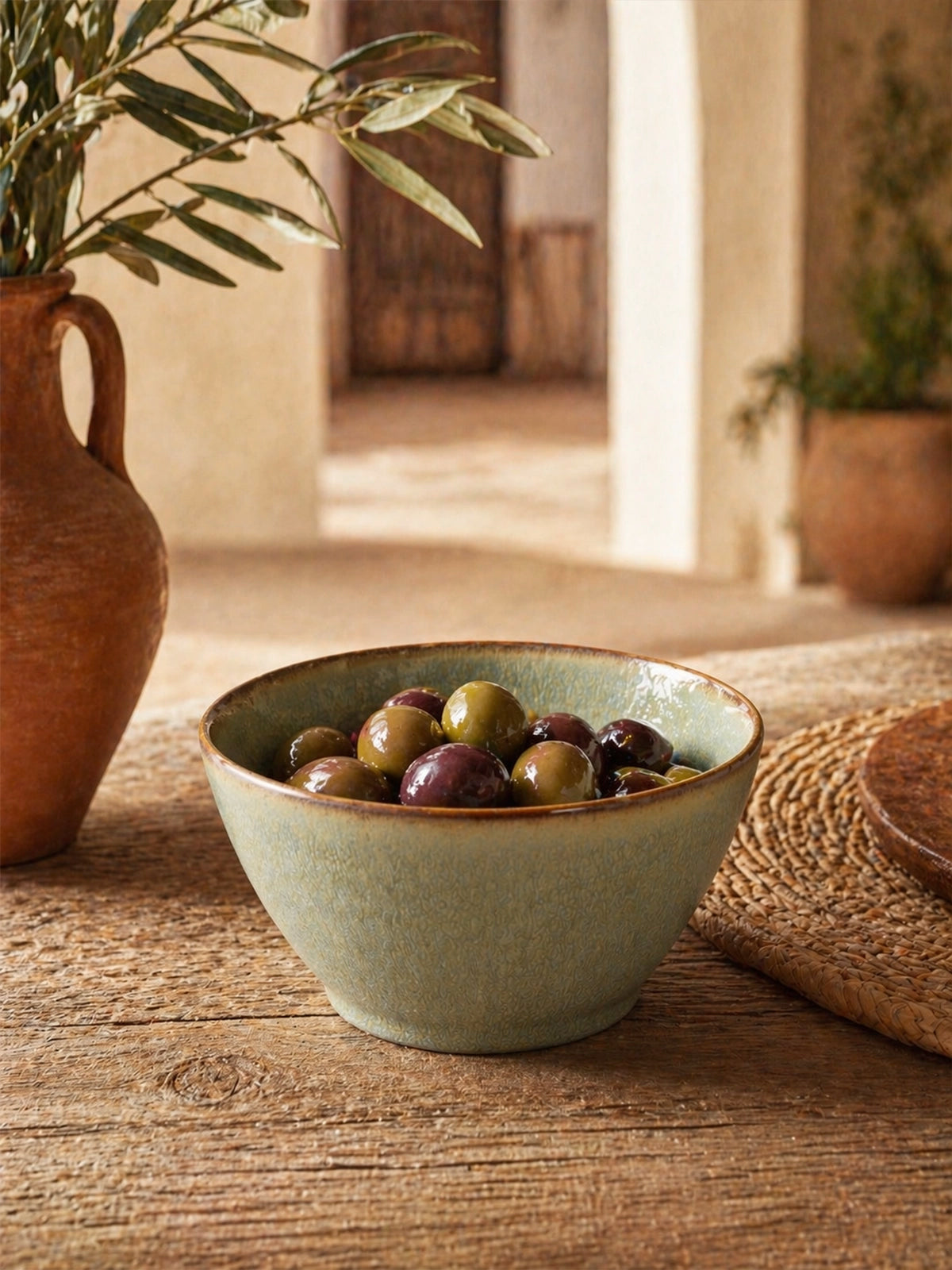 Bol de Cerámica Verde Jade 14x8 cm | Cuenco Decorativo para Desayuno, Snacks y Aperitivos