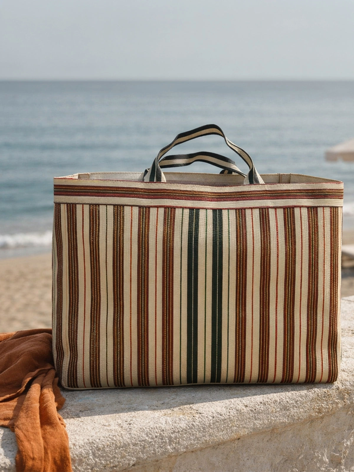 Bolsa tote bag de playa Caleta de plástico reciclado XXL