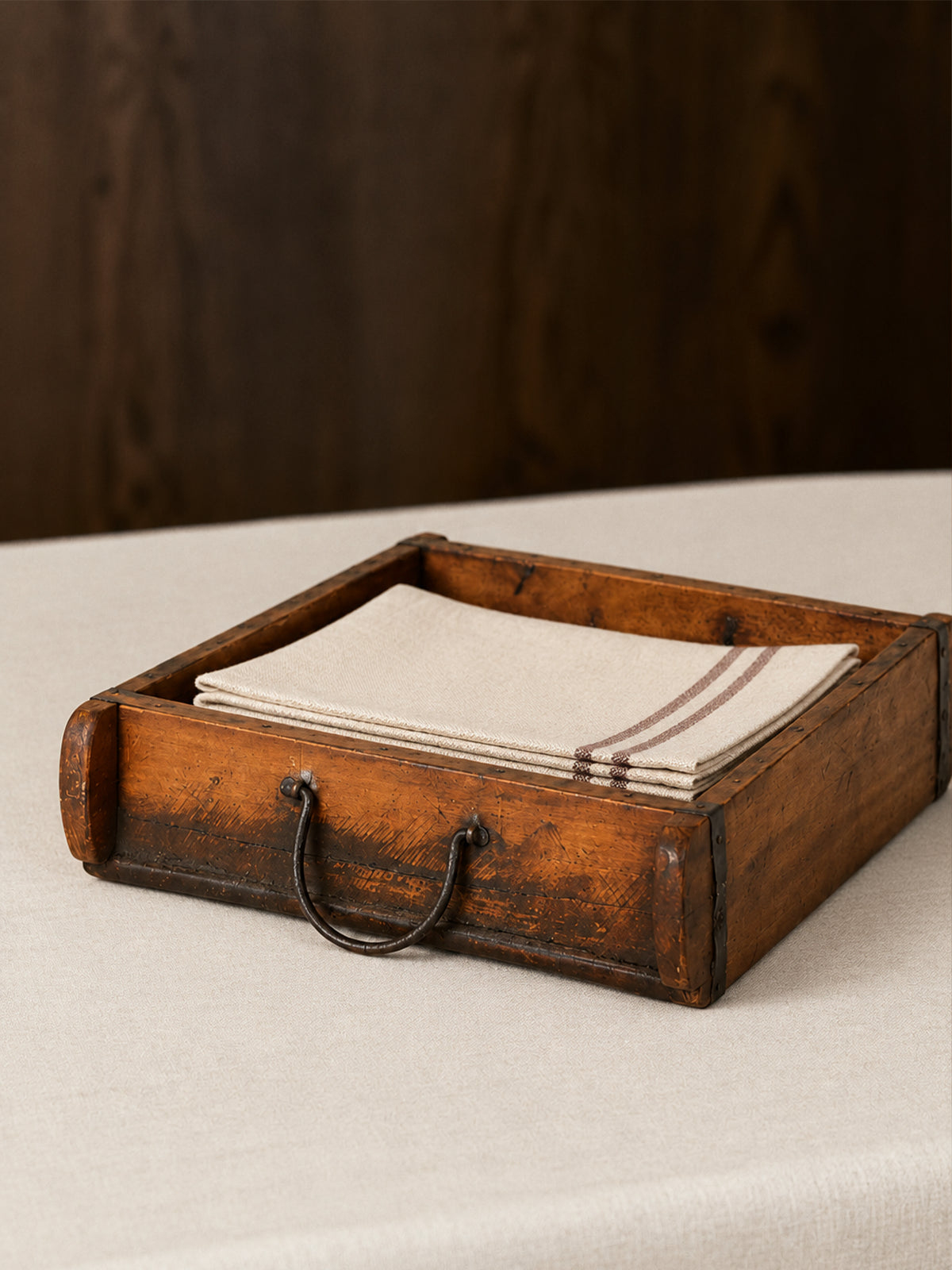 Cajón de Madera Reciclada Vintage 40x31 cm