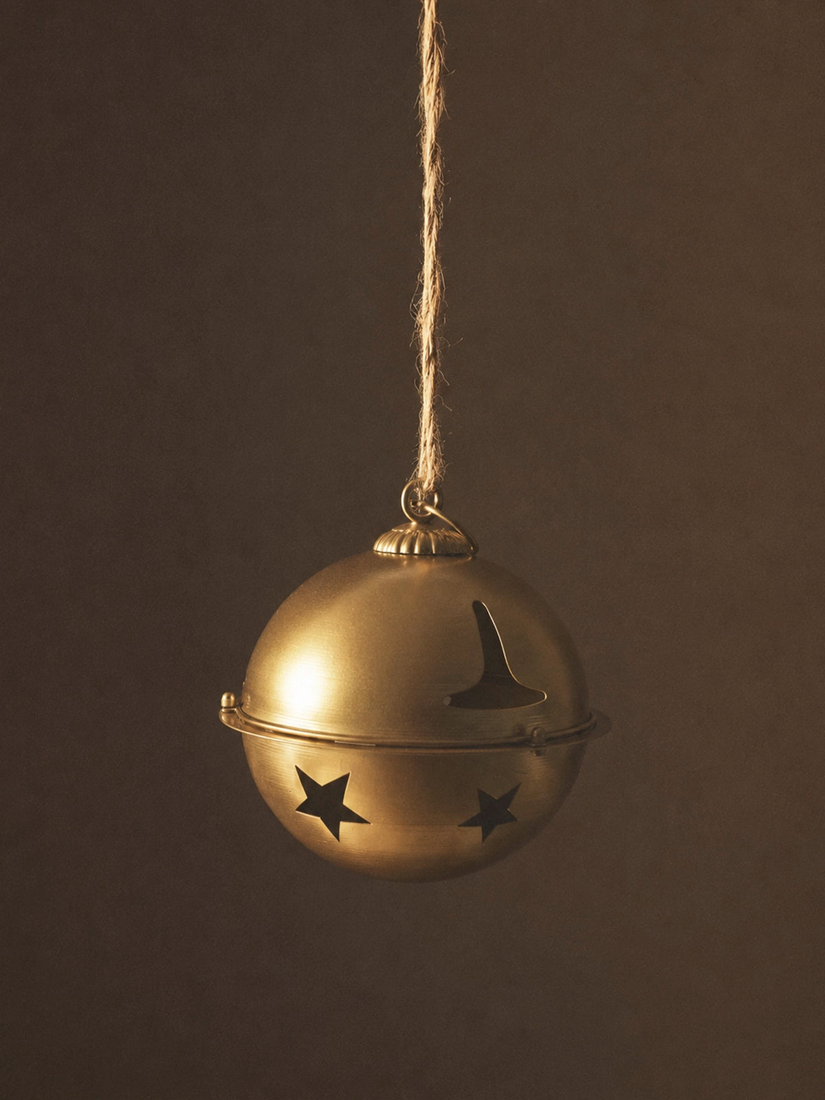 Cascabel Navideño de Metal Dorado – 27 cm