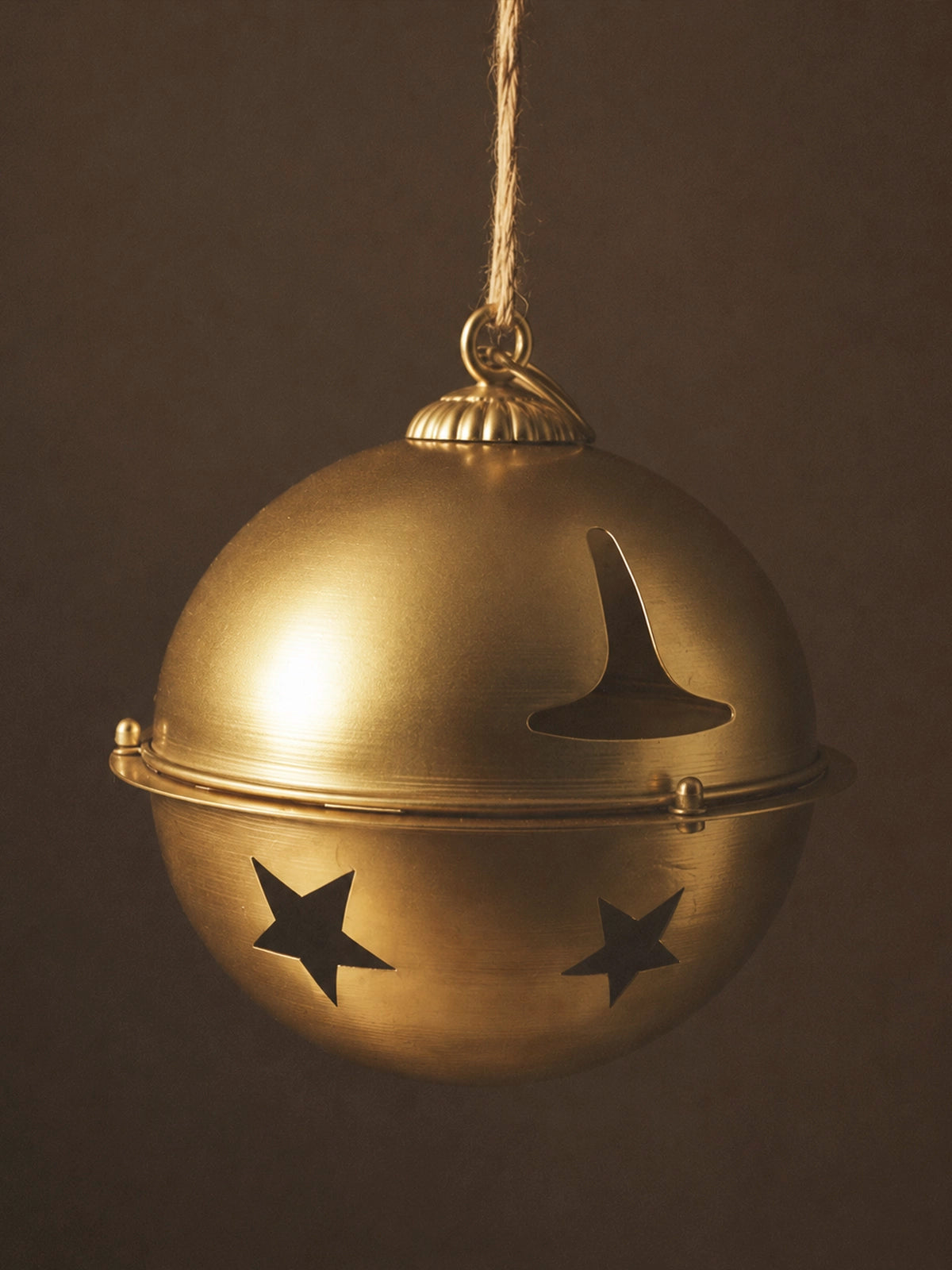 Cascabel Navideño de Metal Dorado – 32 cm