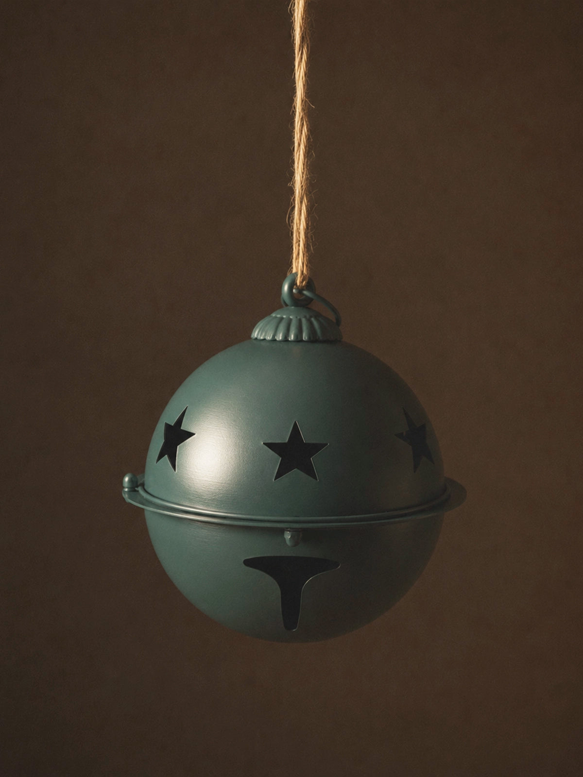 Cascabel Navideño de Metal Verde – 27 cm
