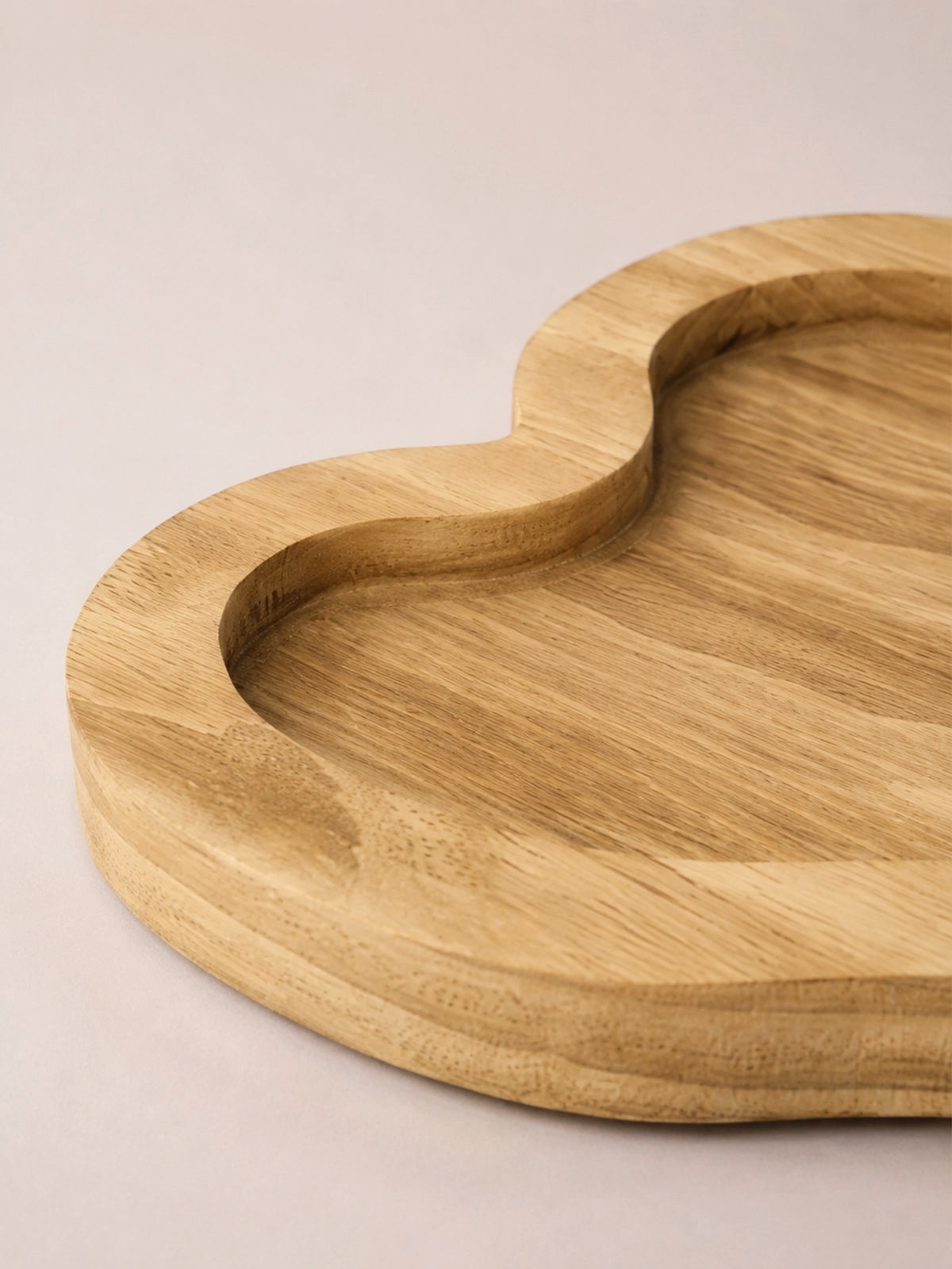 Centro corazón madera natural