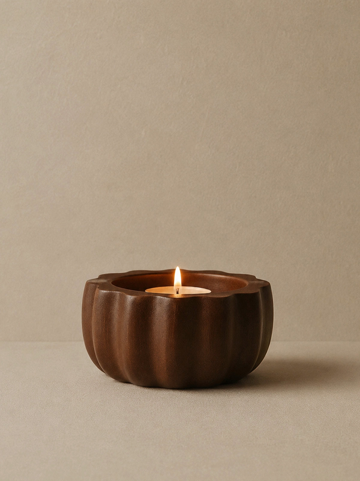 Centro decorativo de madera Cacao 16 cm