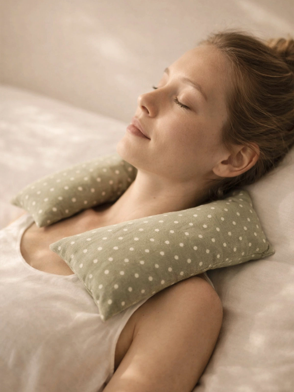 Cojín Calm de lavanda térmico — almohadilla relajante para cuello y ojos