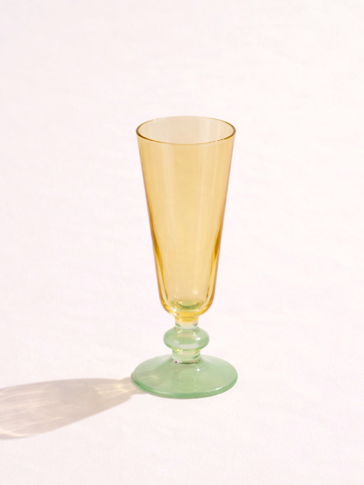 Juego de 12 copas Bicolor Pastel de Cristal Vintage 180 ml