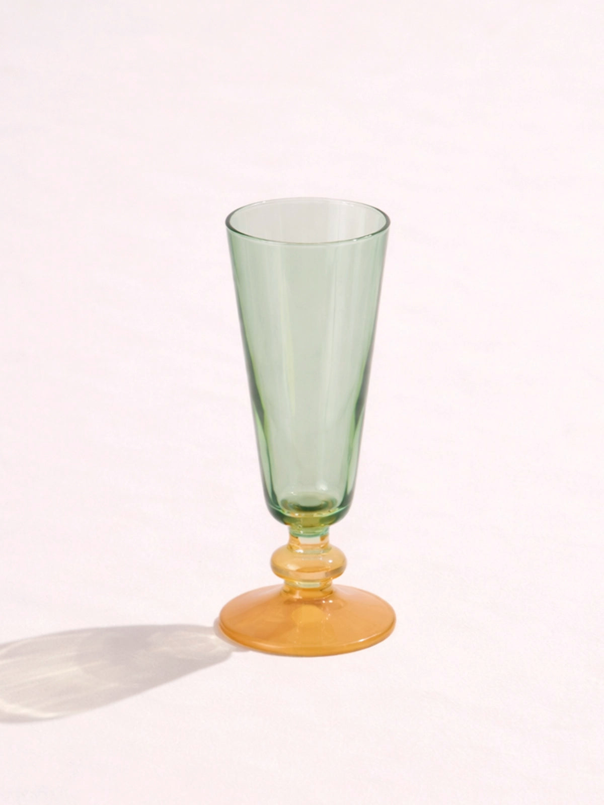 Juego de 12 copas Bicolor Pastel de Cristal Vintage 180 ml