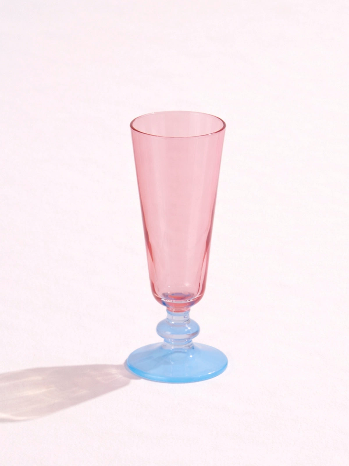 Juego de 12 copas Bicolor Pastel de Cristal Vintage 180 ml
