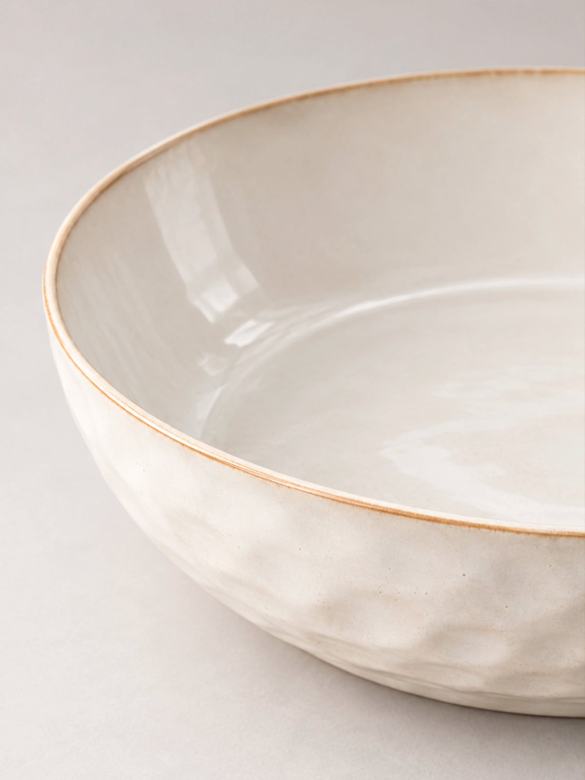 Ensaladera de gres Duna blanca Ø25 cm