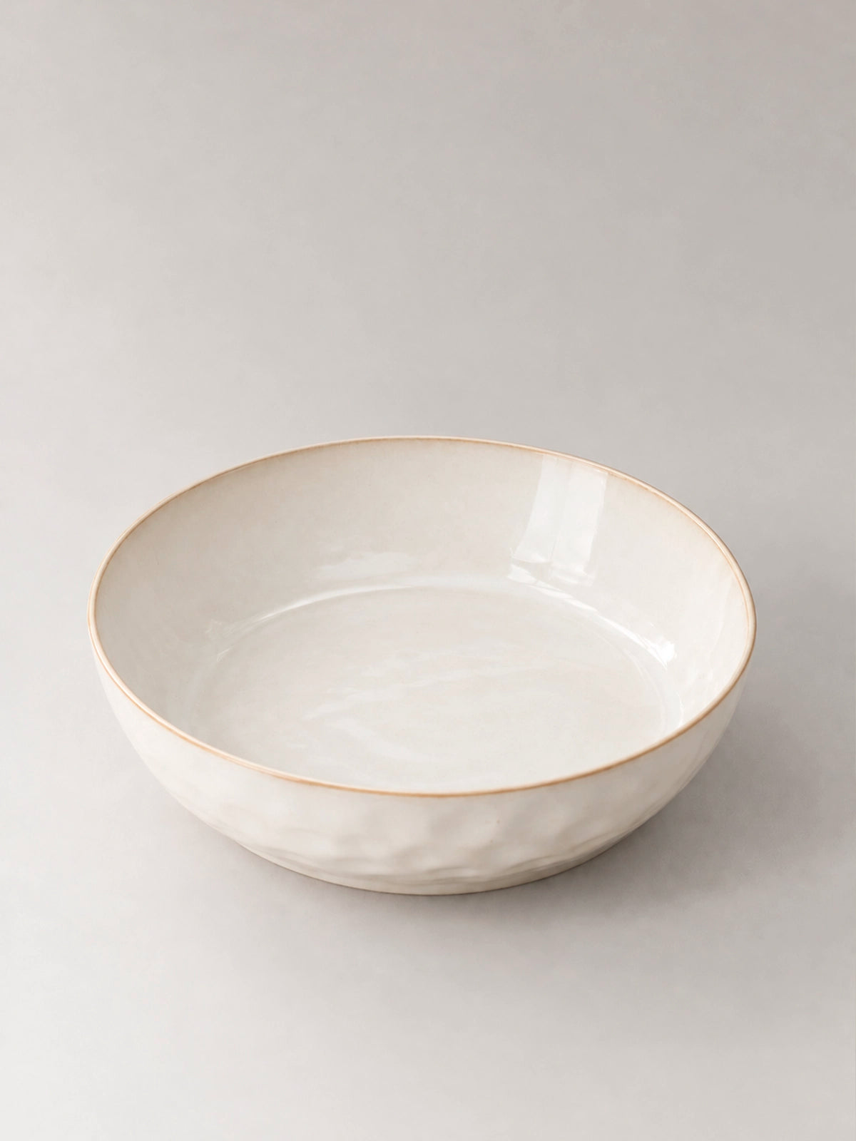 Ensaladera de gres Duna blanca Ø25 cm