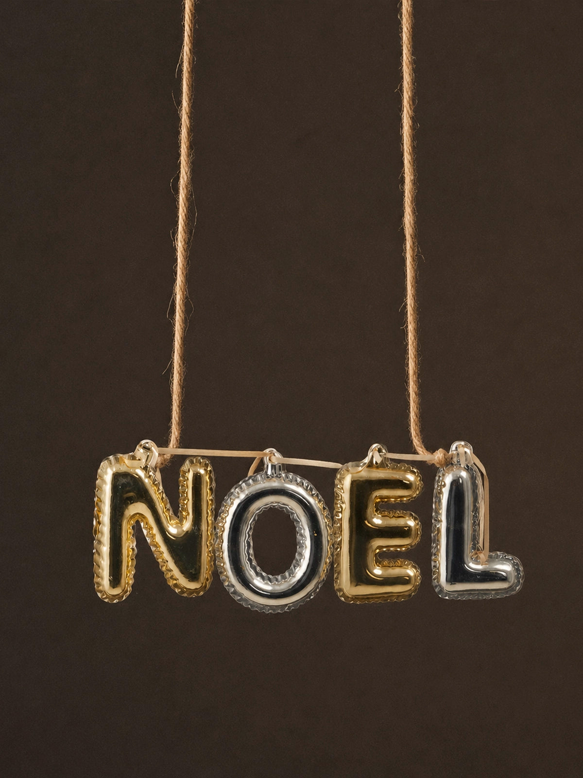 Guirnalda Navideña NOEL – Dorado y Plateado