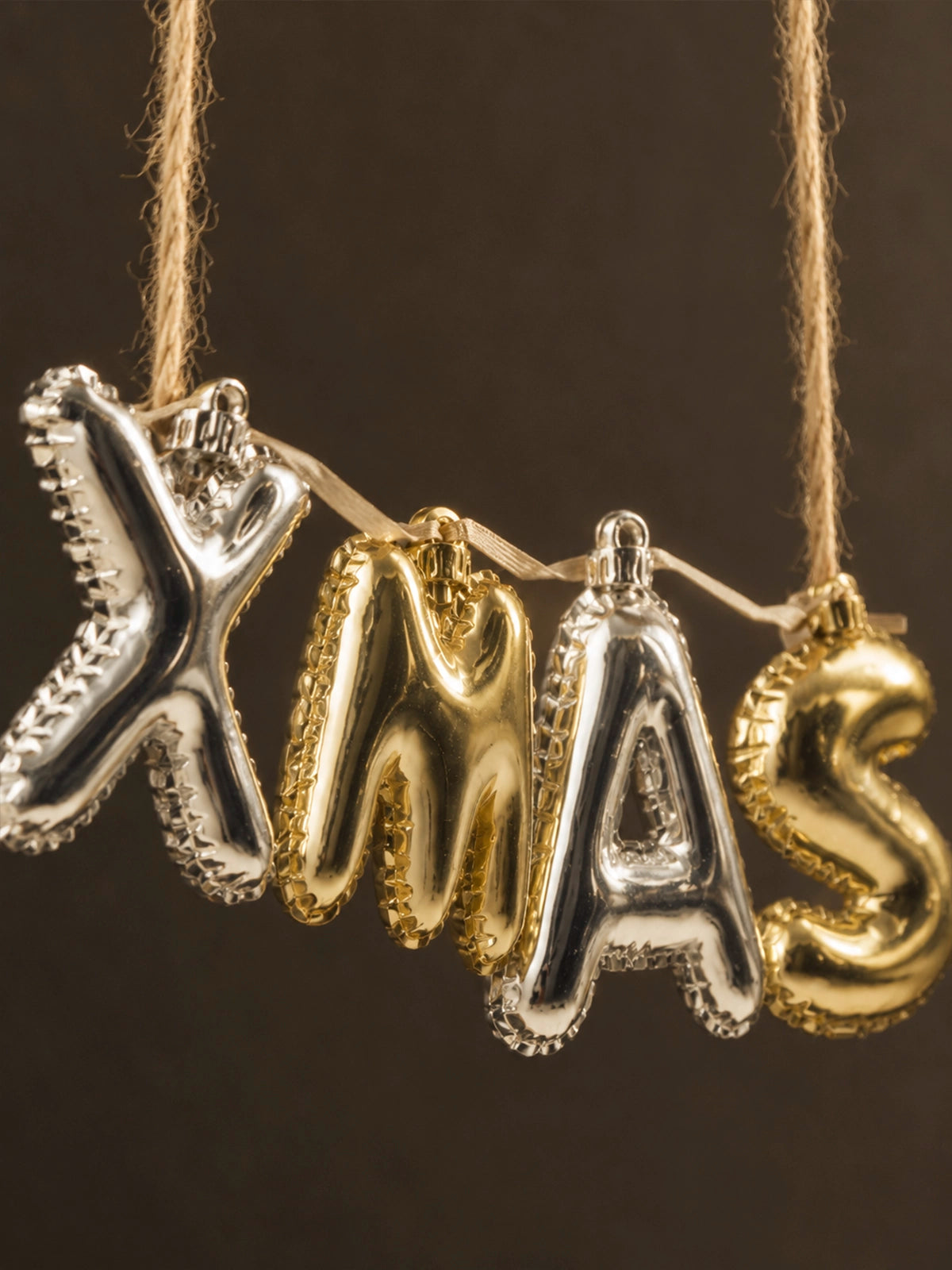 Guirnalda Navideña XMAS – Dorado y Plateado