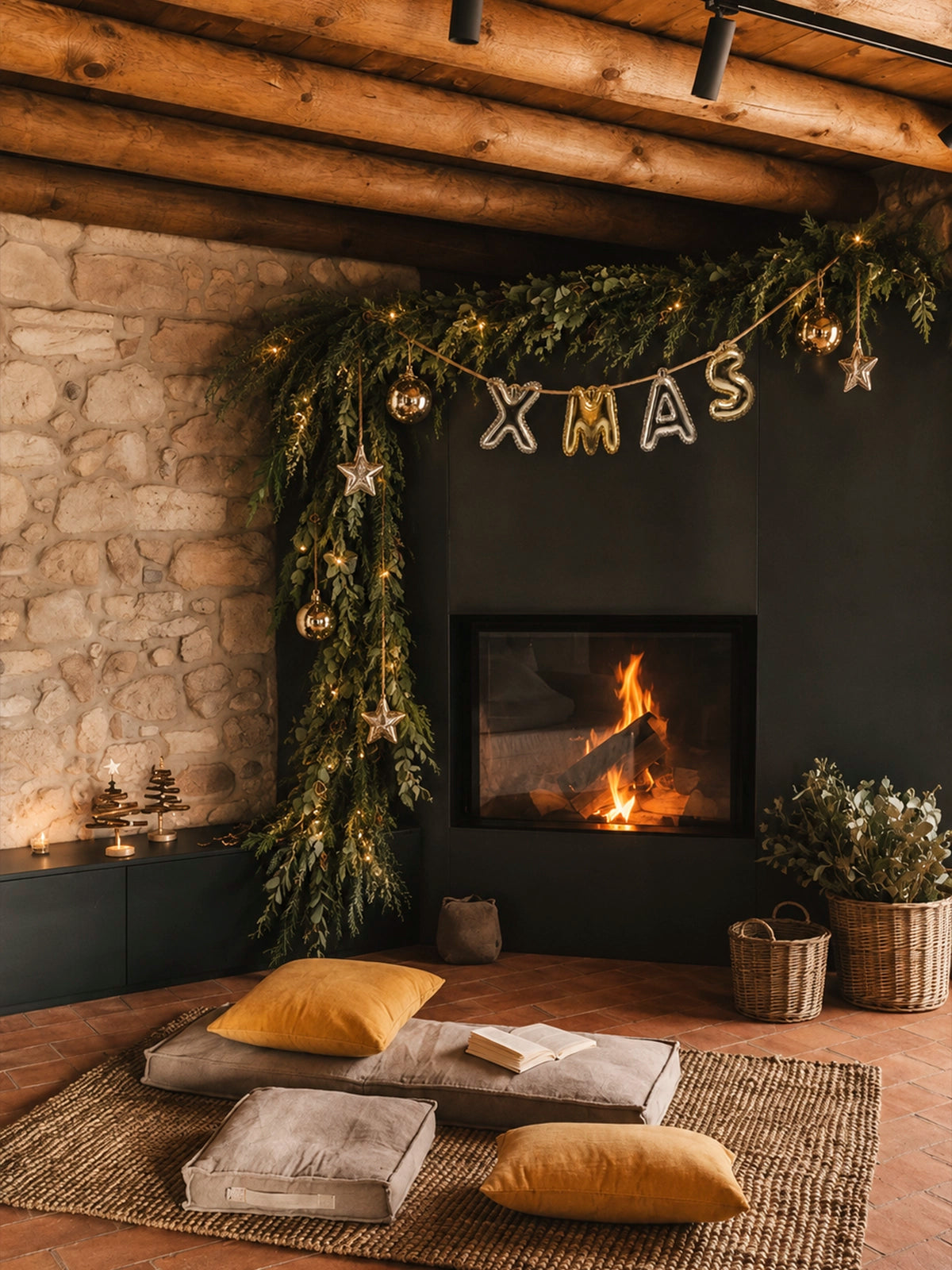 Guirnalda Navideña XMAS – Dorado y Plateado