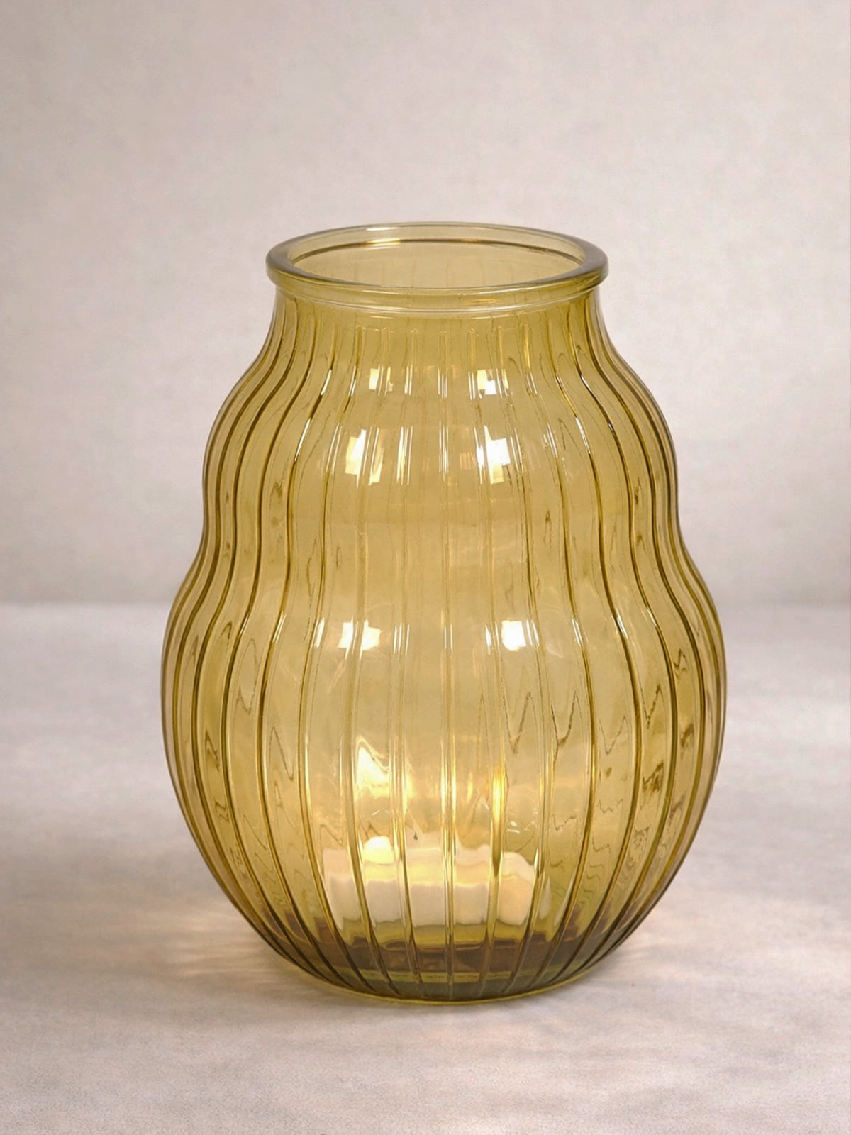 Jarrón Fiorella de Vidrio Reciclado | Portavelas Decorativo de vidrio estilo Mediterráneo