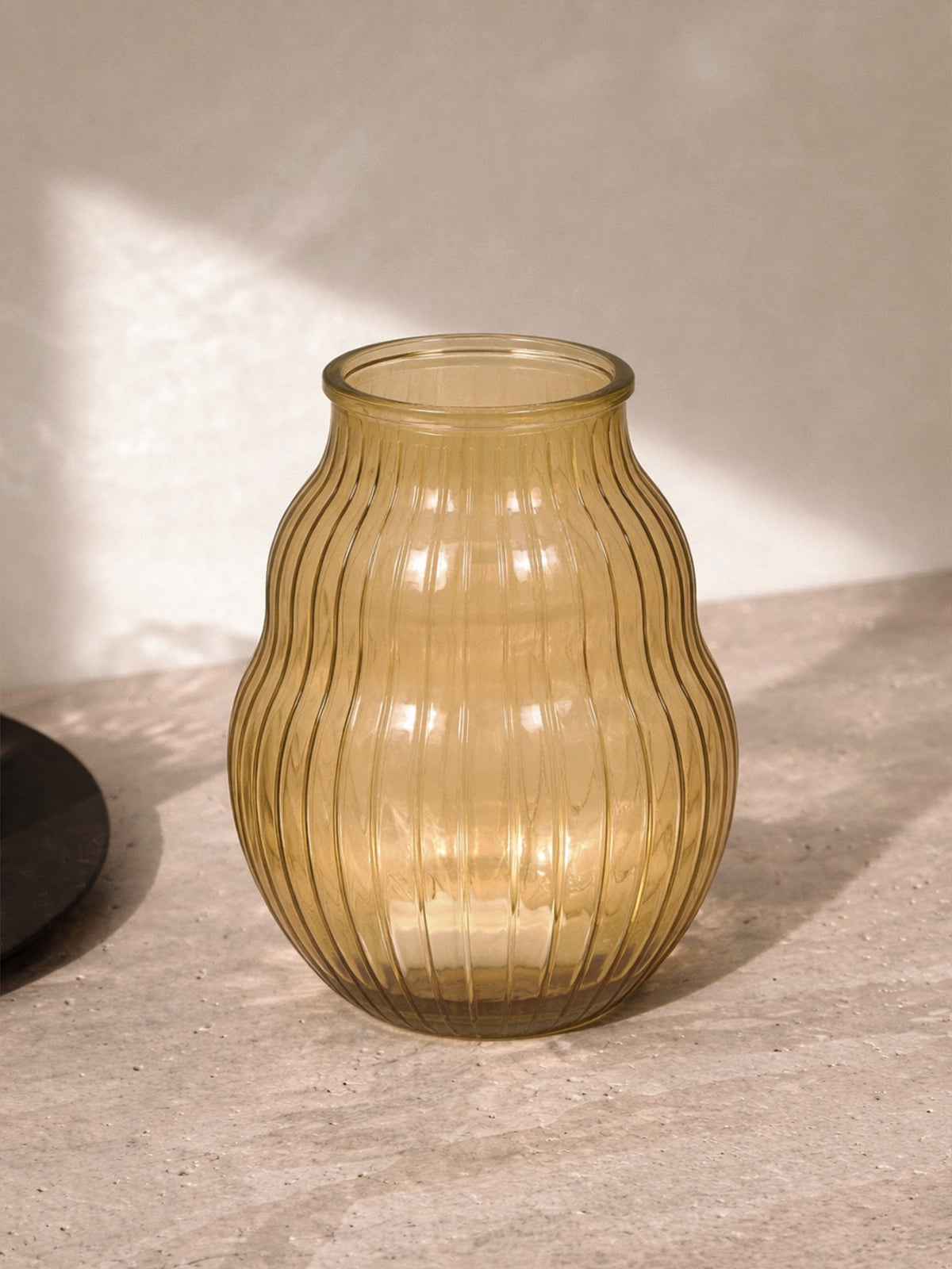 Jarrón Fiorella de Vidrio Reciclado | Portavelas Decorativo de vidrio estilo Mediterráneo