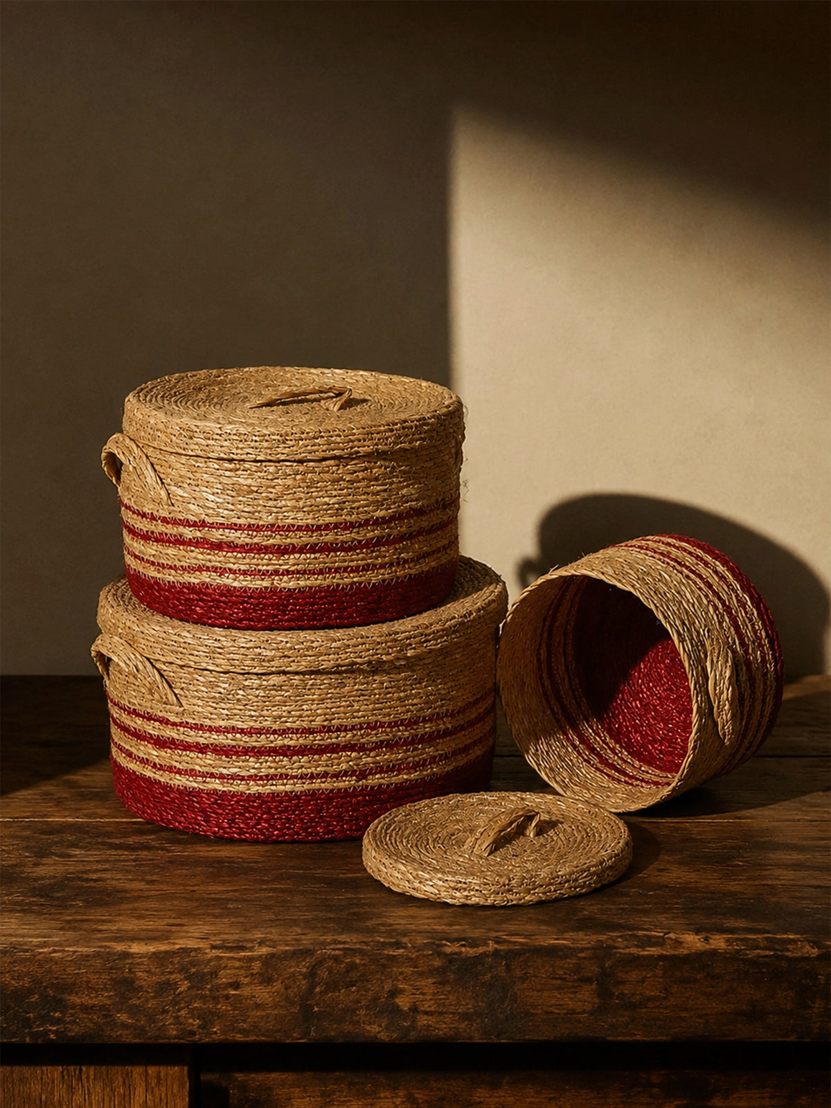Juego de 3 cestas cajas Toscana