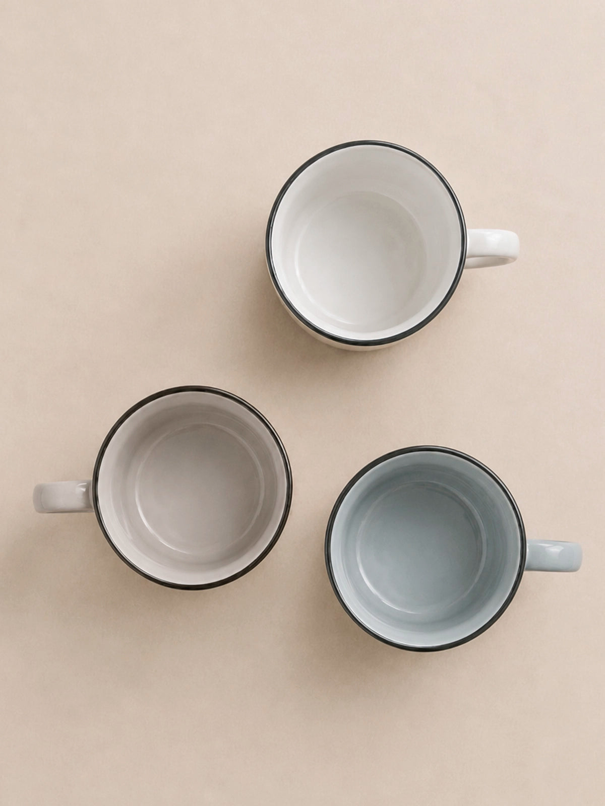 Juego de 6 tazas de café de gres esmaltado – 8 cm
