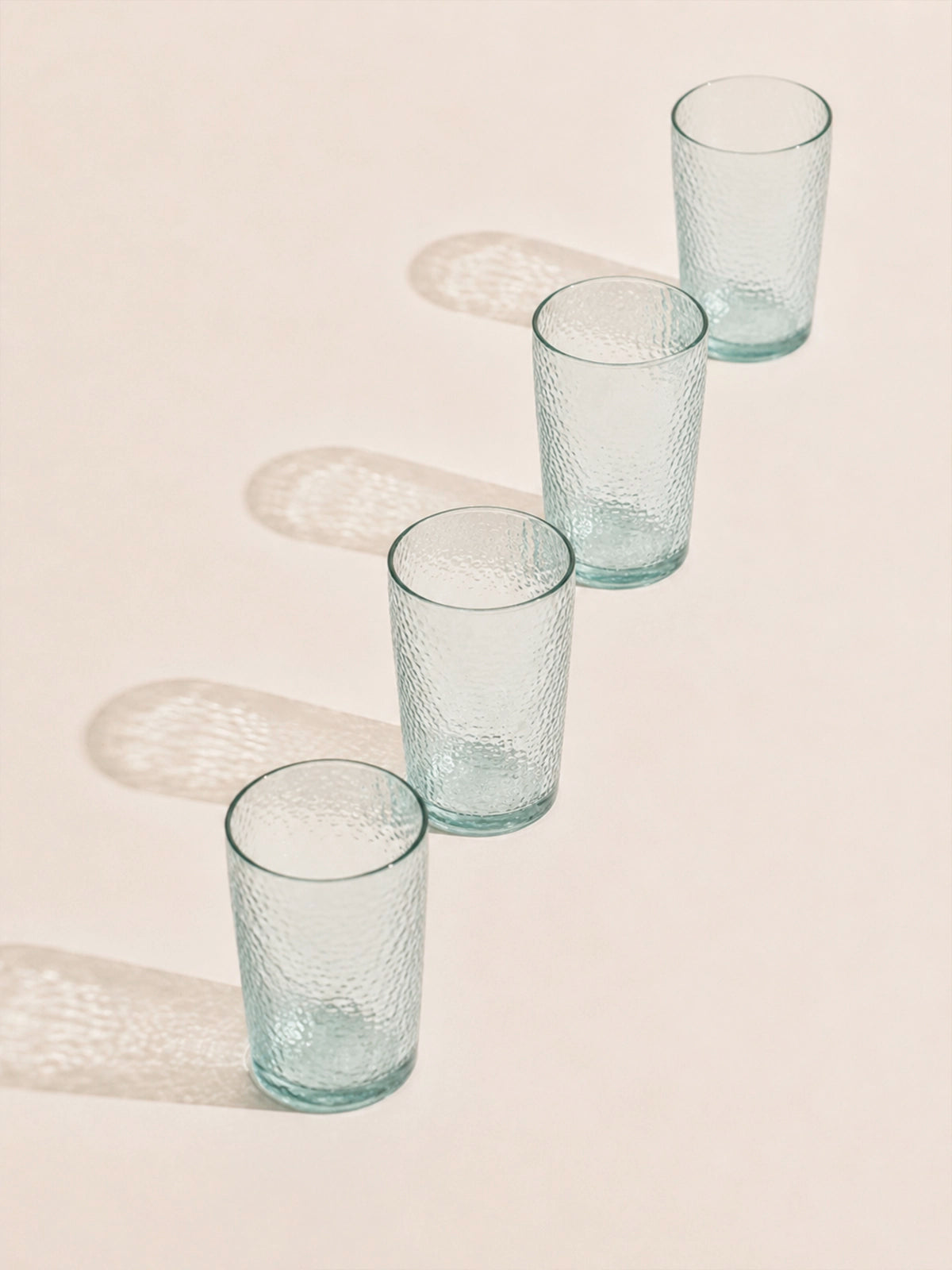 Juego de Vasos Eco Transparente de Diseño Texturizado