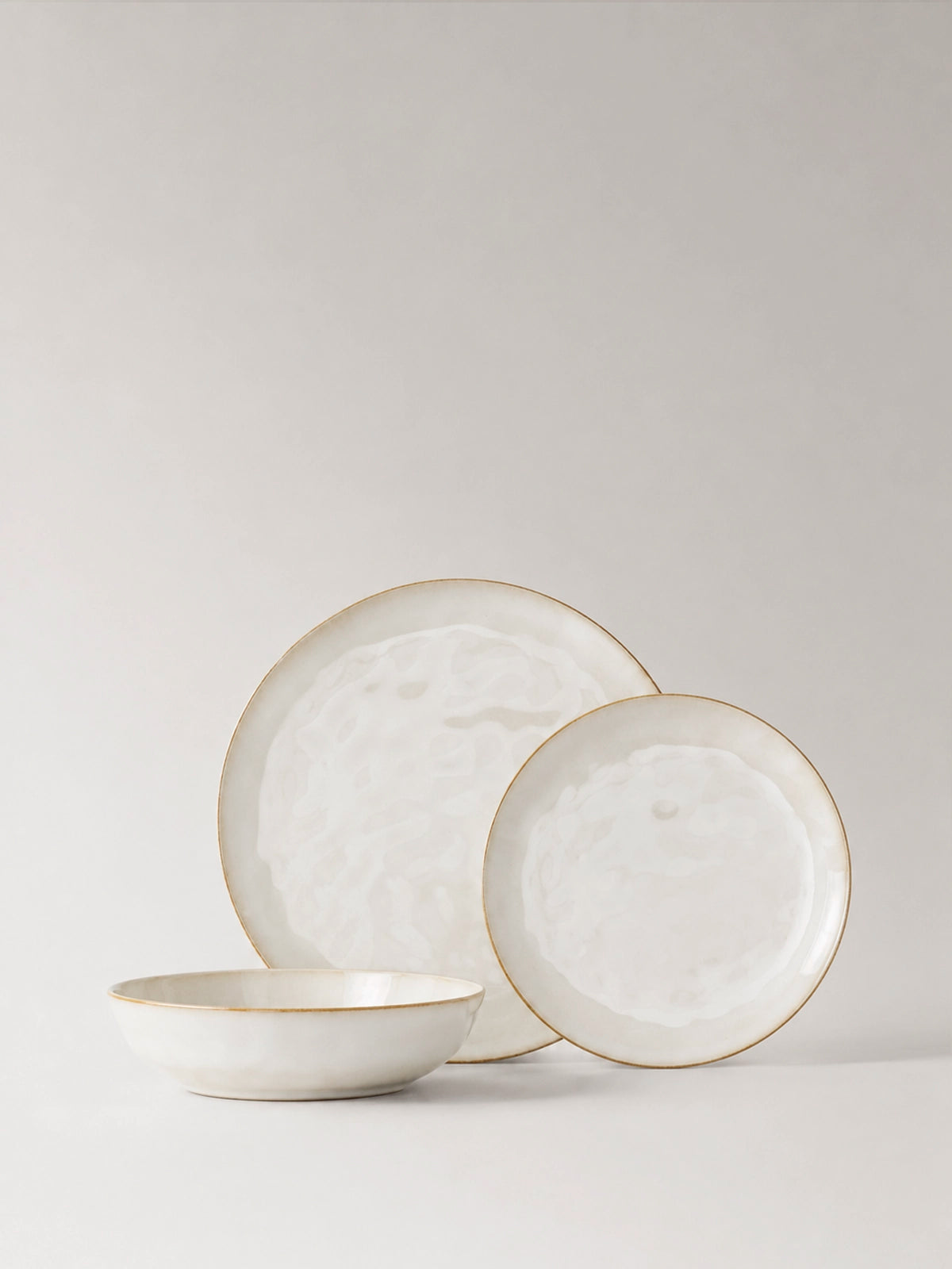 Plato llano Duna de gres blanco Ø27 cm
