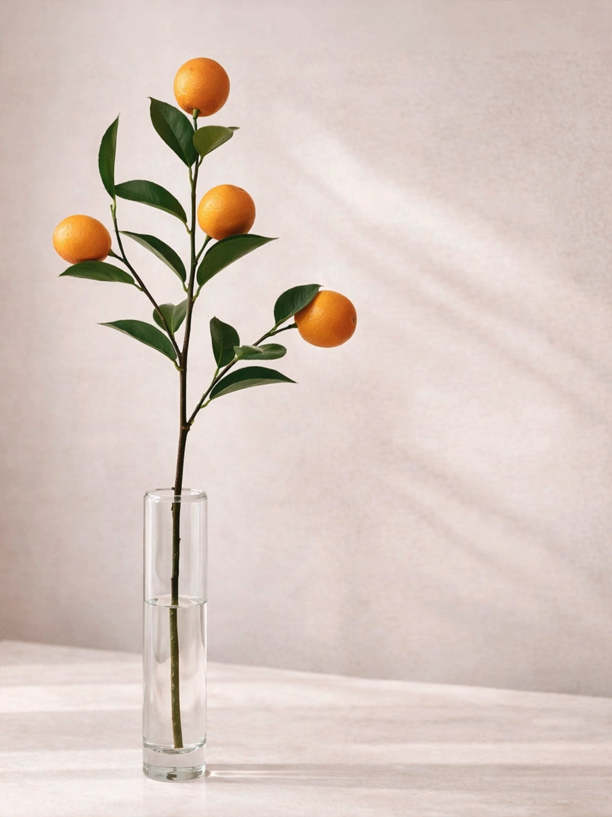 Rama Valencia de naranjas artificiales — decoración mediterránea natural