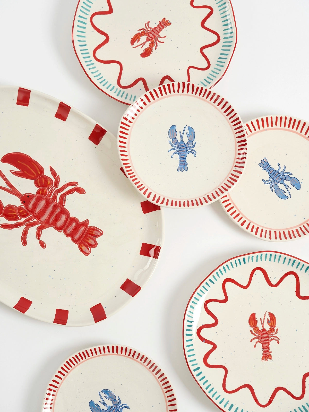 Set de 2 platos de cerámica mediterráneos – 26,5 cm