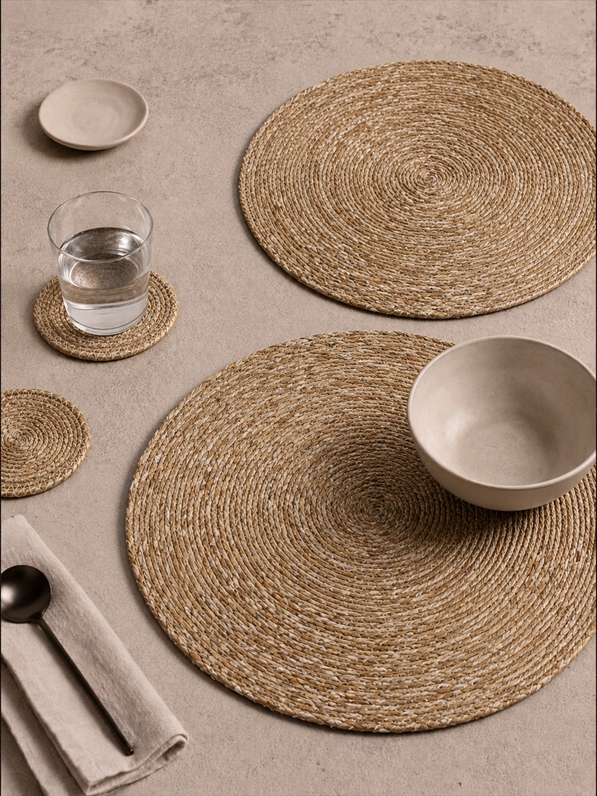 Set de 2 Individuales de Seagrass Senda – Ø37 cm