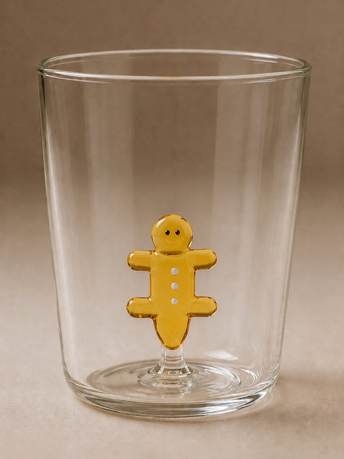Set de 4 Vasos de Cristal Navideños con Figuras en Relieve – 9 cm
