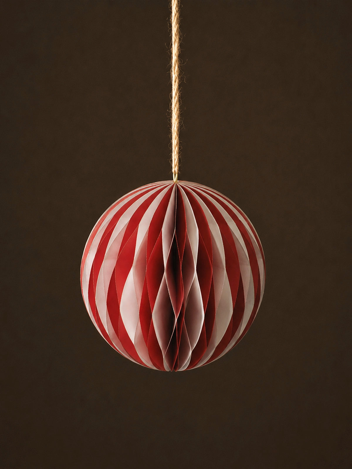 Set de 6 Bolas de Navidad de Papel – Rojo y Negro Ø15 cm